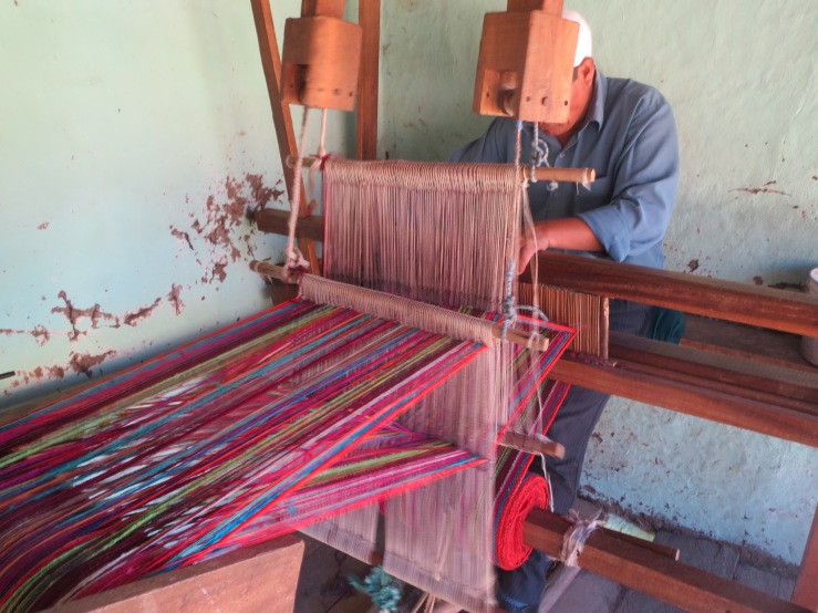 Weaving the material
